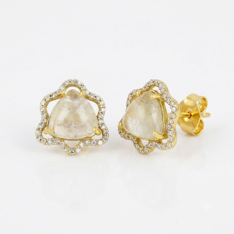 Everyday Lux Moonstone Post Earrings