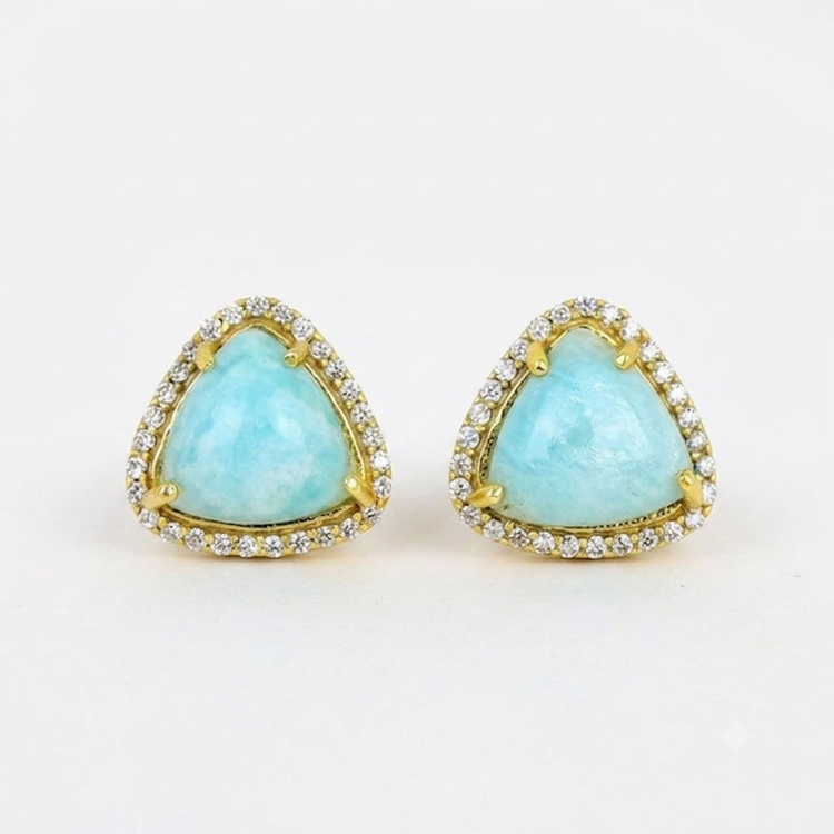 Everyday Lux Blue Chalcedony Post Earrings