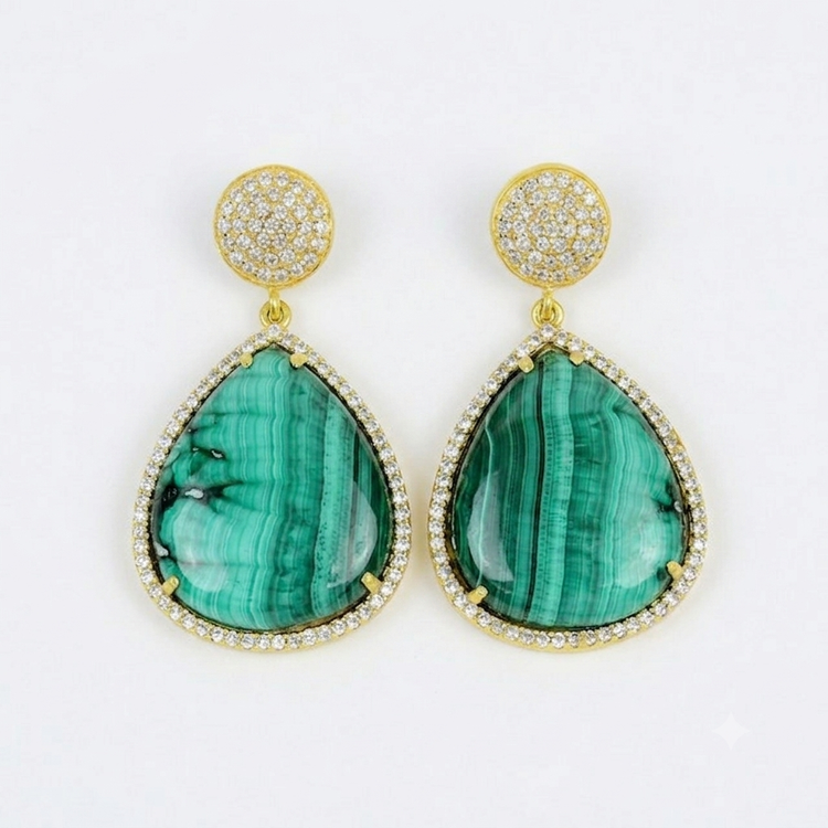 Everyday Lux Malachite Drop Earrings