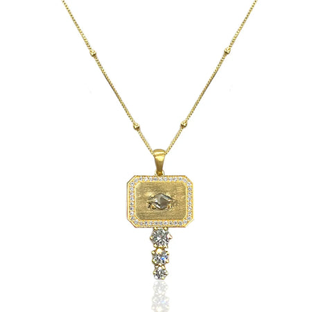 Brushed Finish Key Necklace