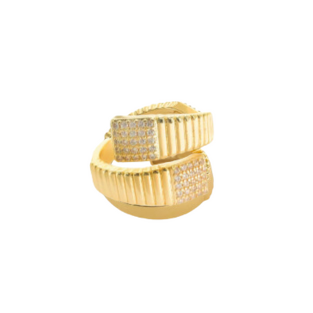 Ribbed CZ Ring