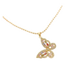 Colorful Cubic Zirconia Butterfly Necklace