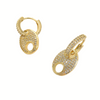 CZ Embellished Mariner Link Earrings