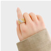 Bubble Pattern Two Tone Ring