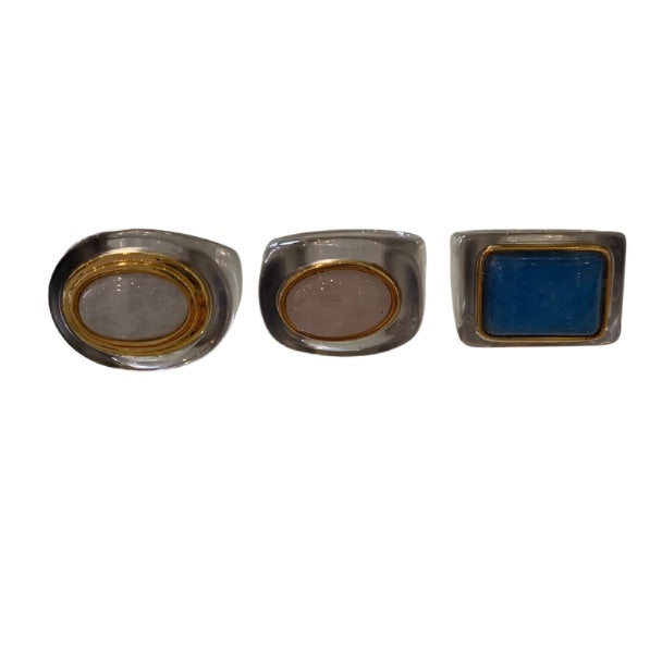 Chunky Resin Ring ~ smoke