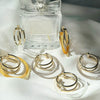 Clear Lucite Layered Hoop Earrings