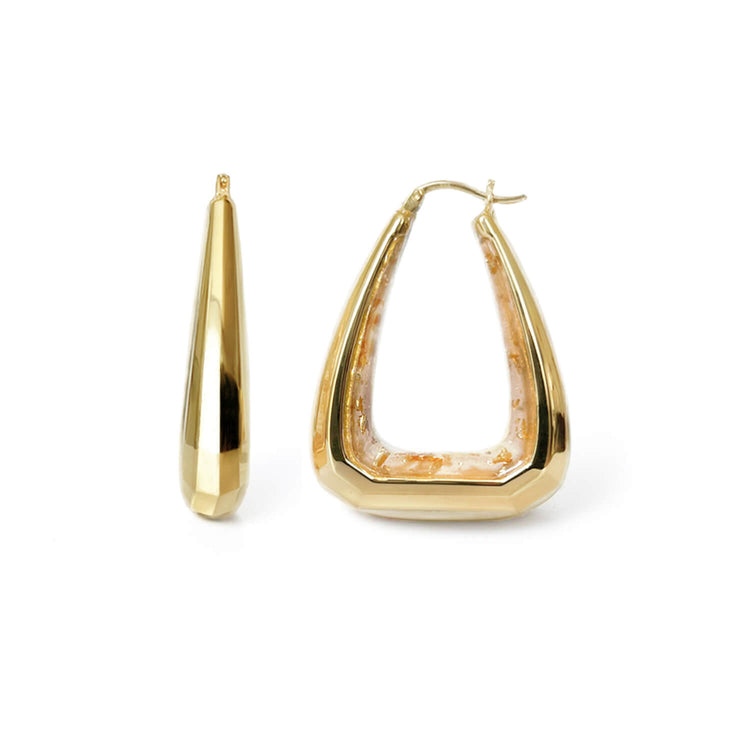Triangle Facet Lucite Earrings