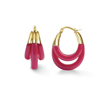 Chunky Multi Hoop Lucite Earrings