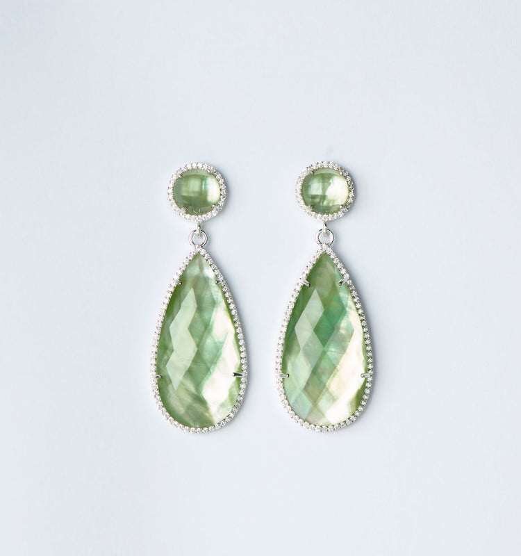 Drop Earrings - watercolor - pale sage green Susan Hanover Jewelry Drop Earrings - watercolor - pale sage green Susan Hanover Jewelry