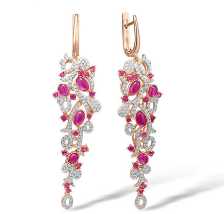Cluster Pink Glamour Earrings