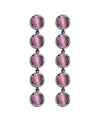 Pink 5-Stud Drop Earrings