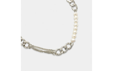Curb Chain with Freshwater Pearls