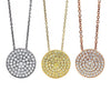 Sparkling disk necklaces- silver, gold, rosegold