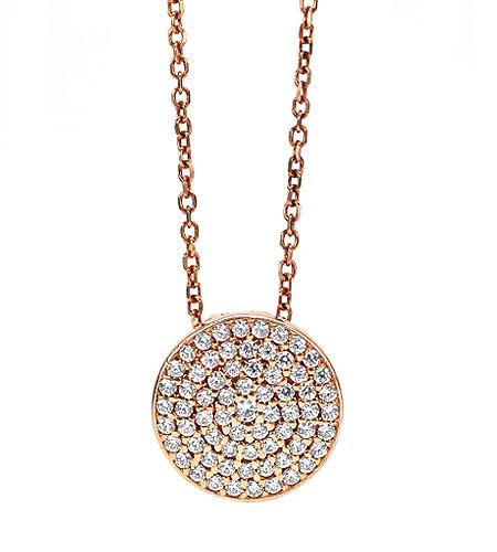 Sparkling disk necklaces- silver, gold, rosegold
