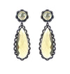 Scallop Earrings, Citrine or Clear