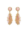Pink overlay earrings