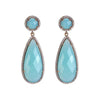Opal Blue stone earrings