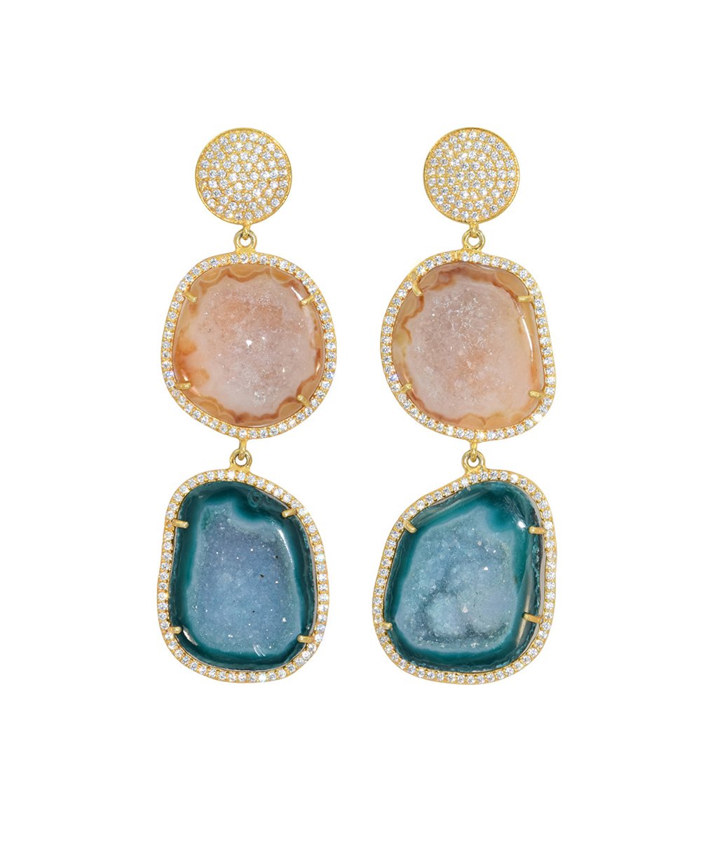 Vina druzy drop earrings on sale