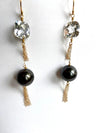 14 kt tassel earrings -quartz &amp; pearl