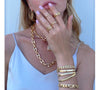 Gold Puffy Mariner Chain Link Necklace