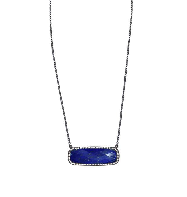 Lapis Lazuli Rectangle Necklace