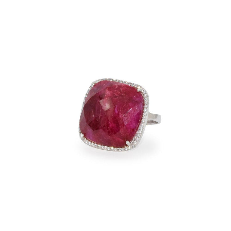 Ruby Jade Square Ring
