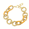 Textured Gold and Enamel Bracelet