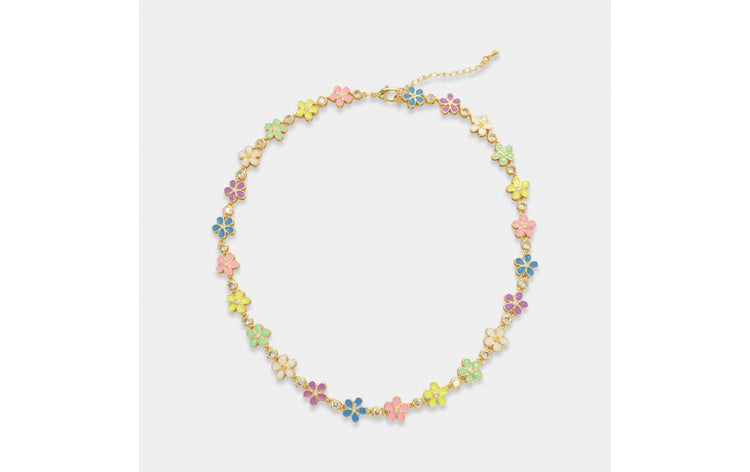 Enameled Daisies Necklace