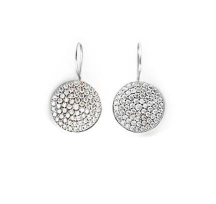 sparkling disk earrings