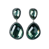 Glimmer and Glow Freeform Drop Earrings - Green Pyrite accented with Black Rhodium
