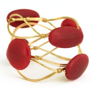 red jade bracelets- set of 2