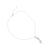 Dainty tiny paperclip chain with mariner link drop