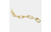 Chunky elongated link bracelet with CZ adorned clip.