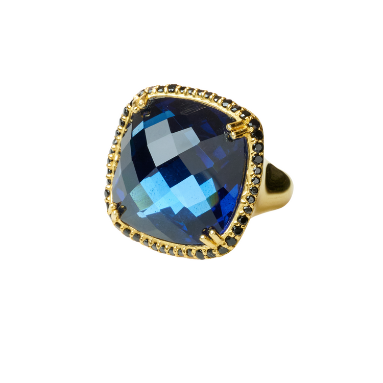 Oversized cocktail ring - Sapphire Blue