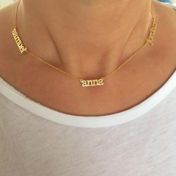 14kt Gold Personalized Necklace